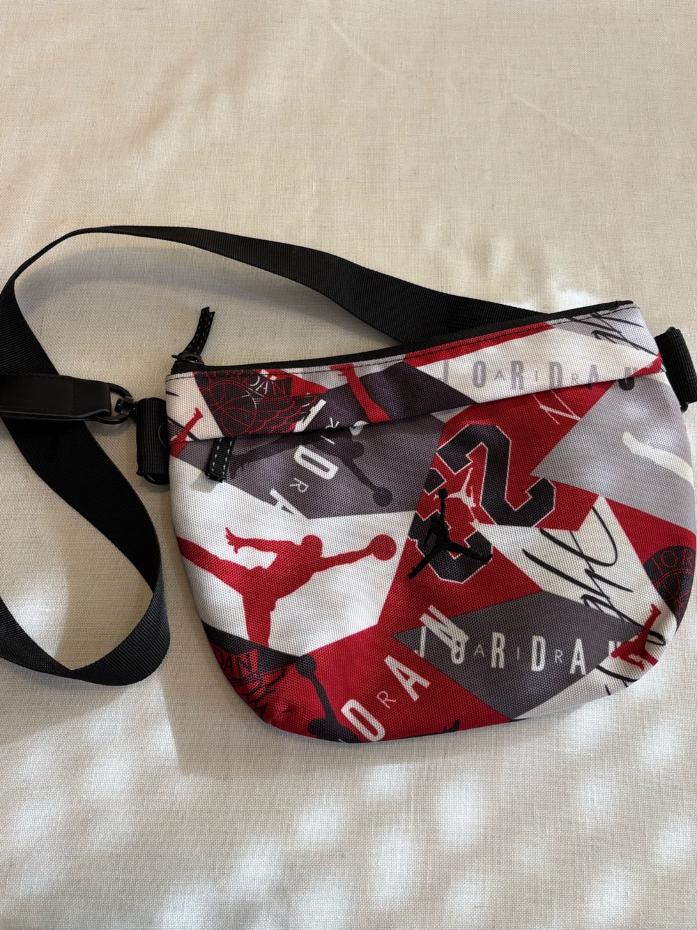 Jordan Red, Black & White Graphic Belt Bag